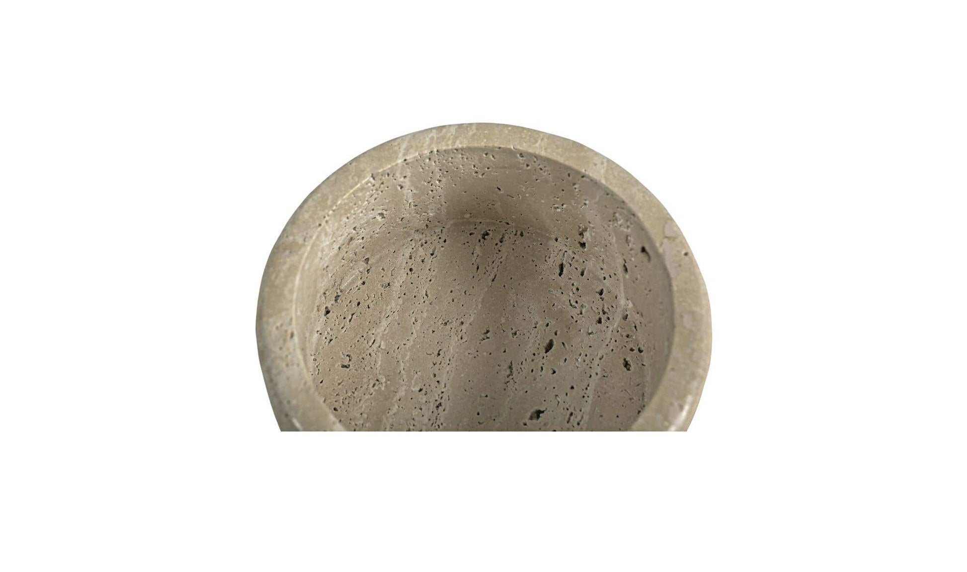Valencia Round Travertine Box by Moe's Home Collection - view 6