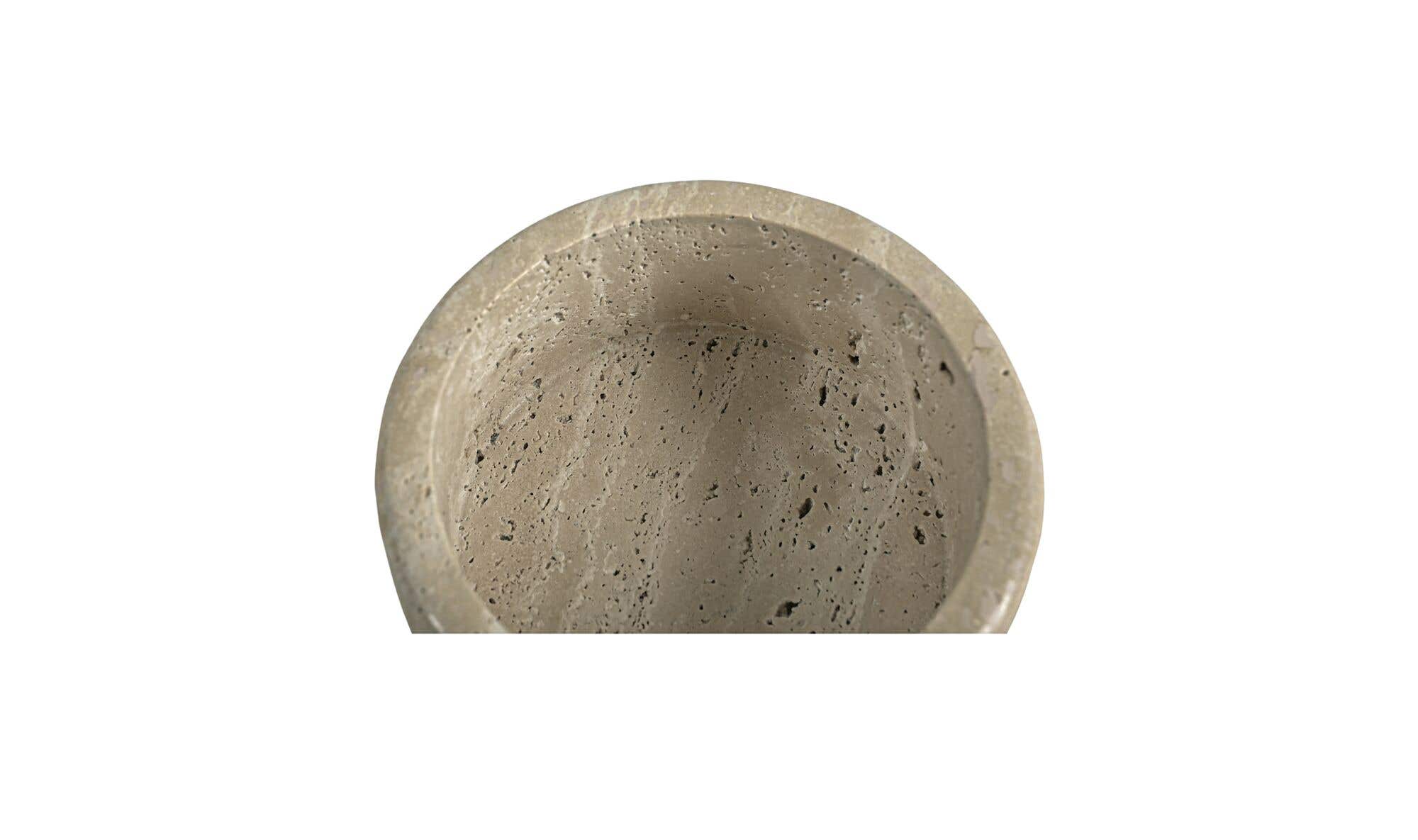 Valencia Round Travertine Box by Moe's Home Collection - view 6