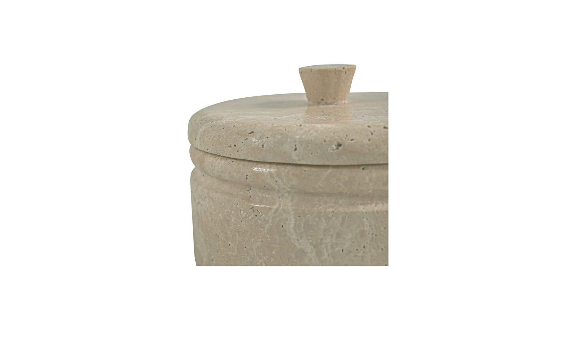 Valencia Round Travertine Box by Moe's Home Collection - view 7