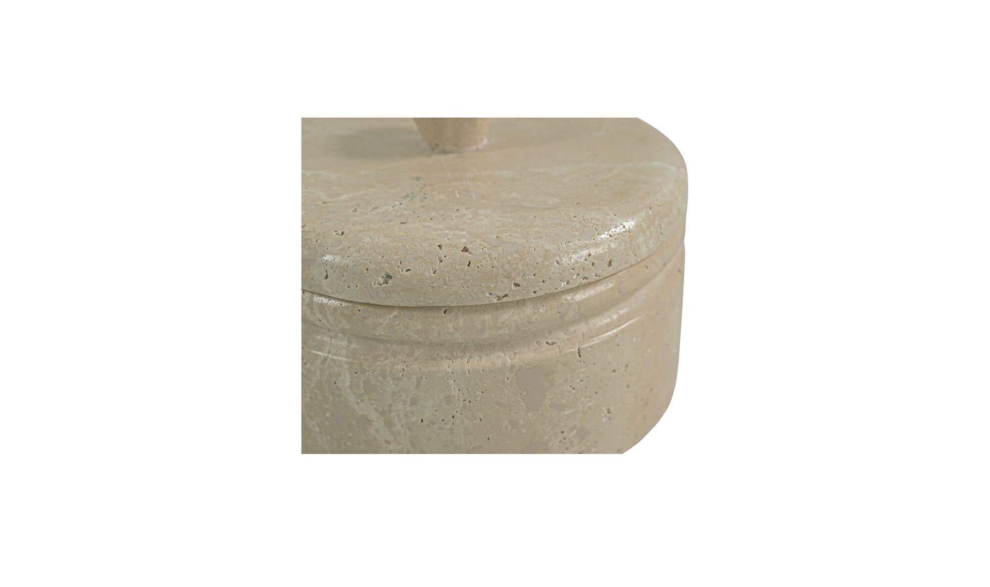 Valencia Round Travertine Box by Moe's Home Collection - view 8