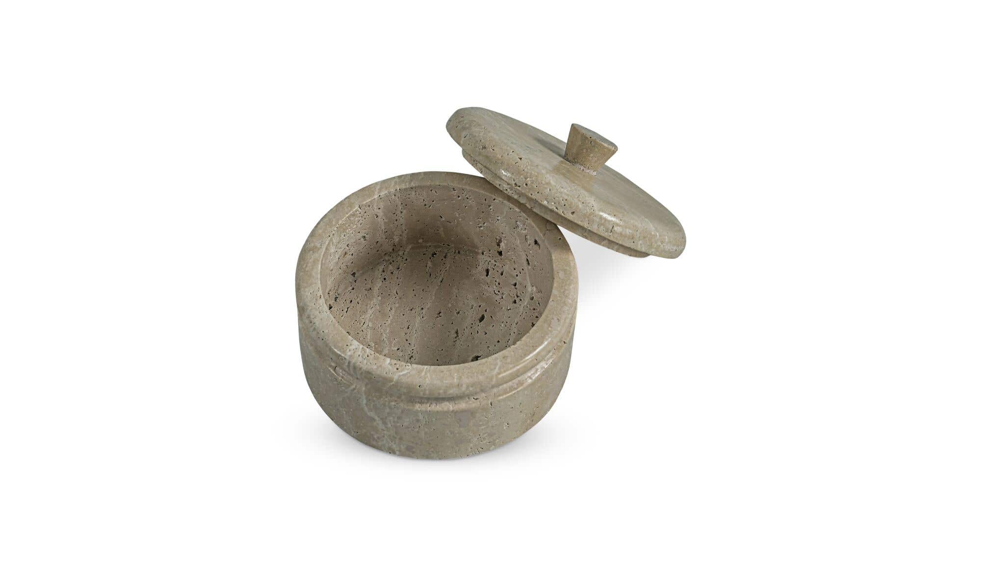Valencia Round Travertine Box by Moe's Home Collection - view 5
