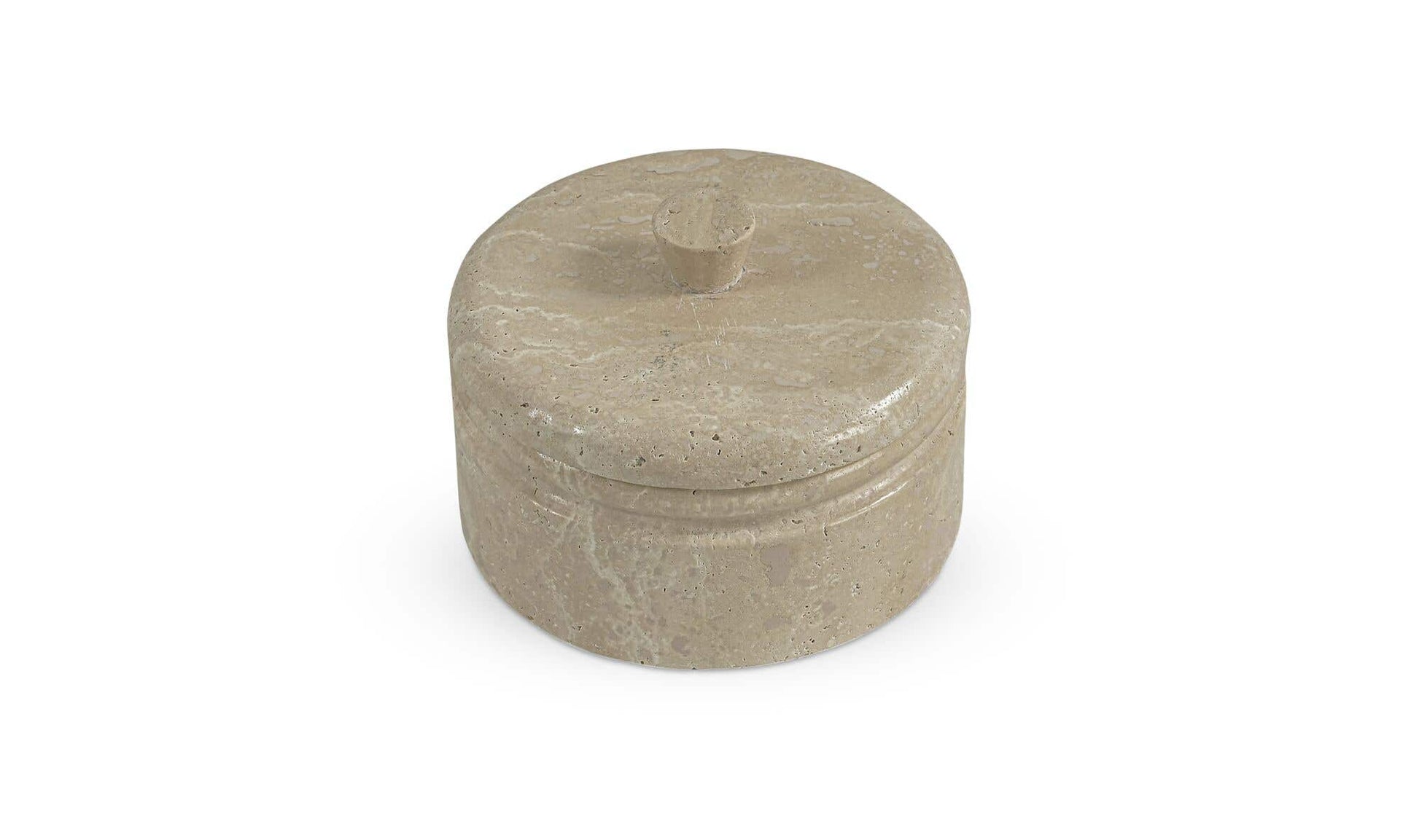 Valencia Round Travertine Box by Moe's Home Collection - view 3
