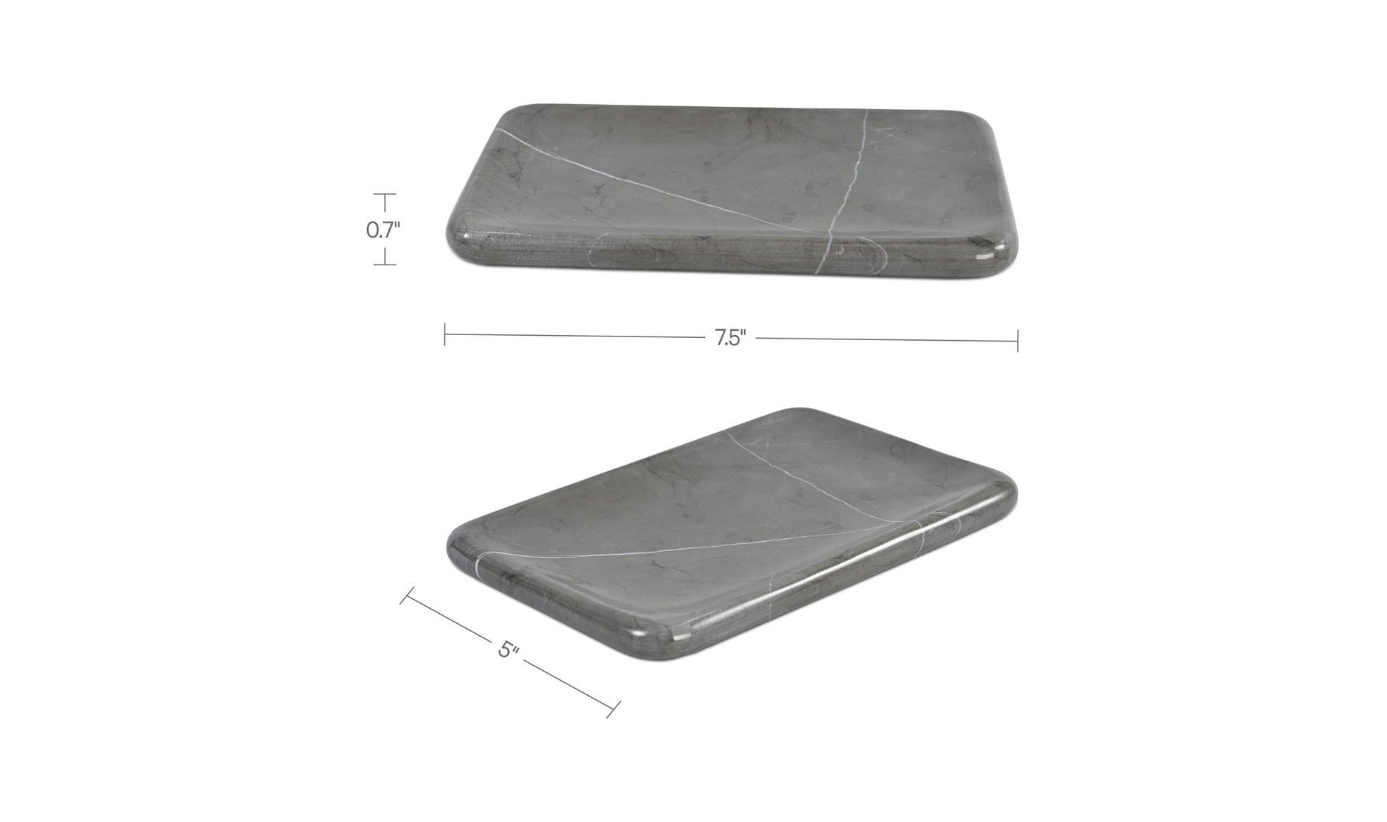 Petra Marble Catchall Grey Marble by Moe's Home Collection - view 8