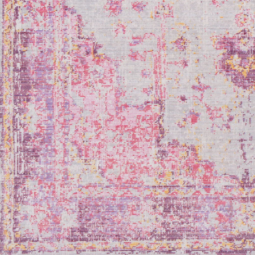 Antioch Gray/Yellow Machine Woven Rug - swatch