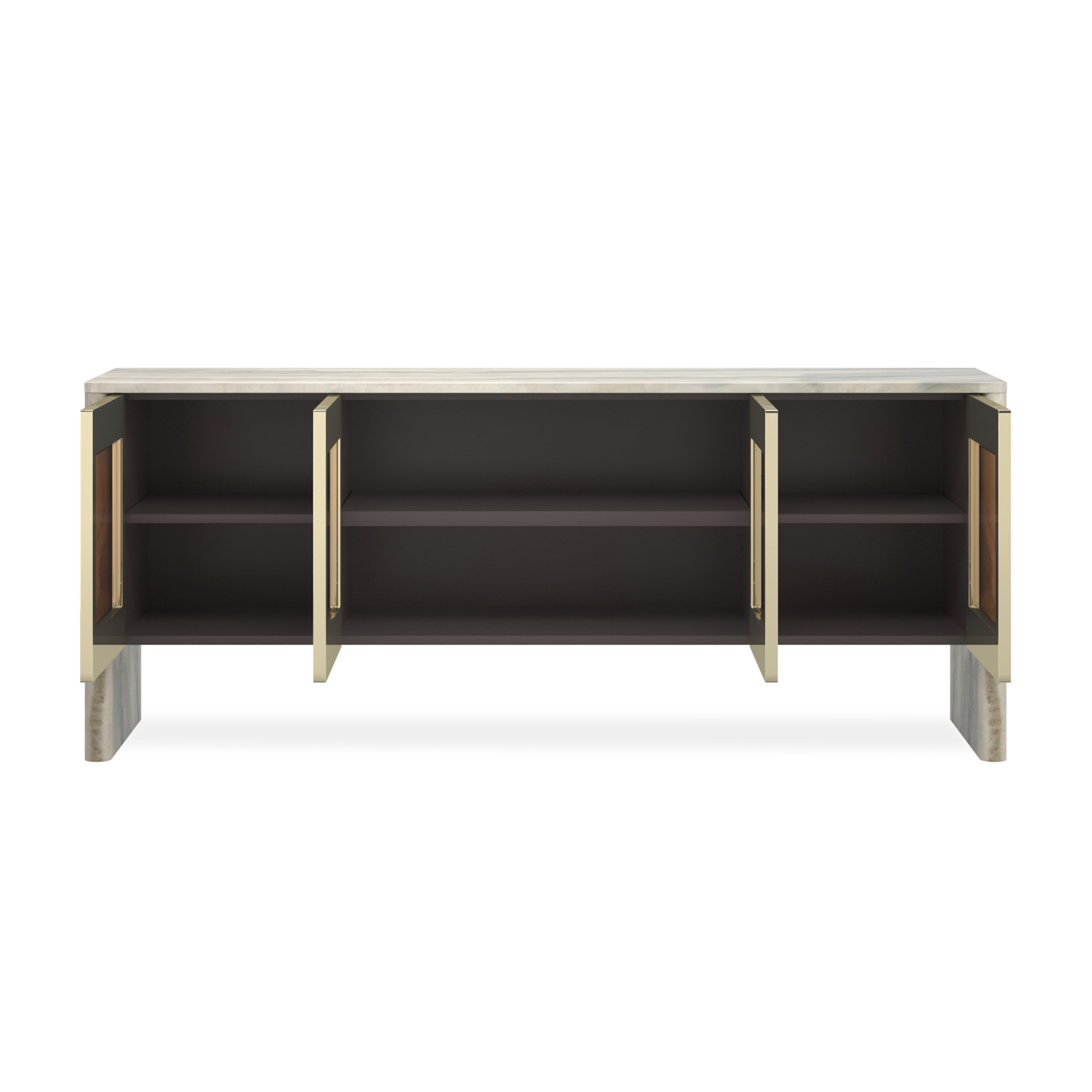 Sojourn Whisper of Gold Sideboard 78.50" by Caracole - view 7