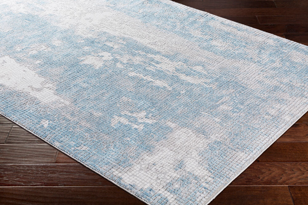 Aisha Gray/Off-White Machine Woven Rug AIS-2301 - corner