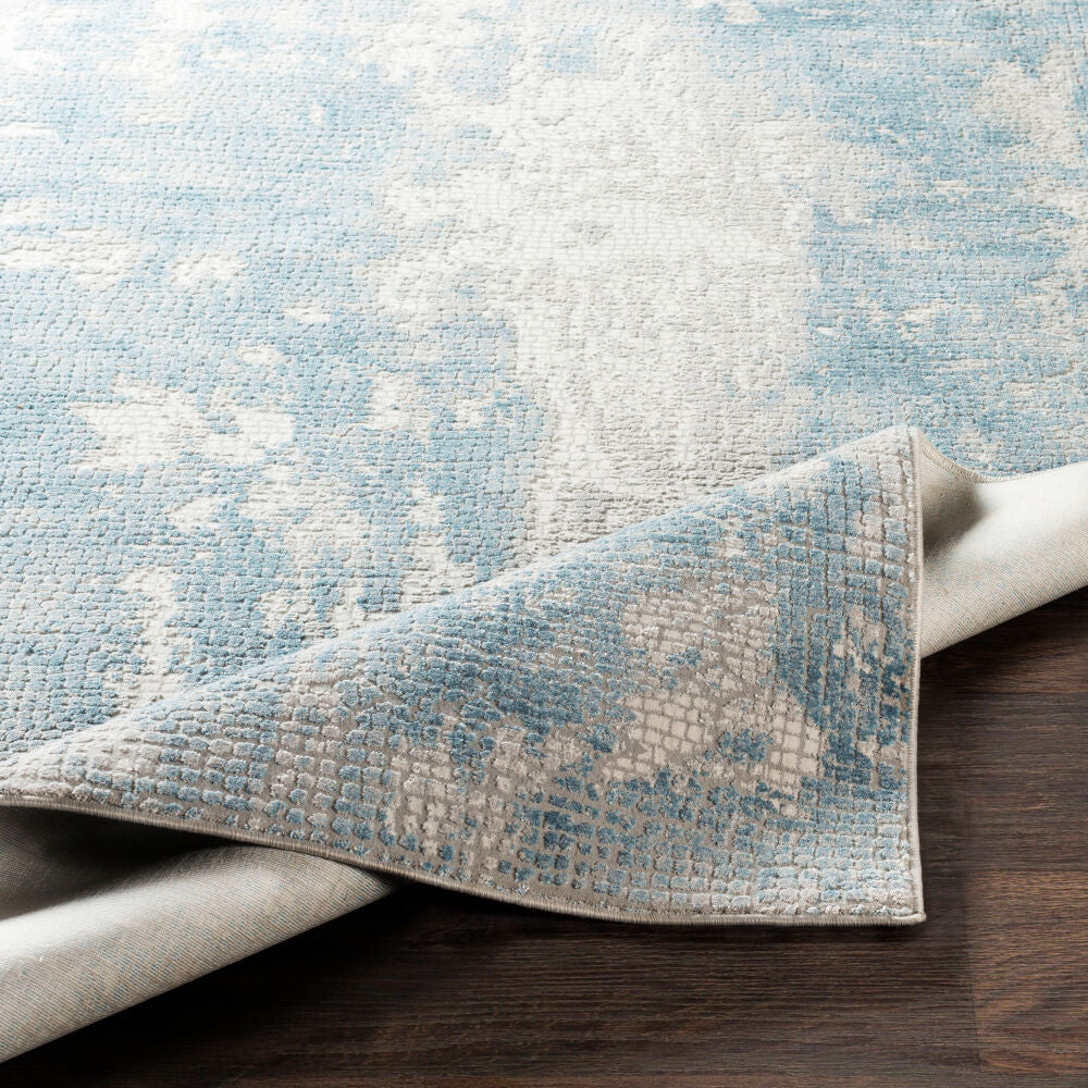 Aisha Gray/Off-White Machine Woven Rug AIS-2301 - fold