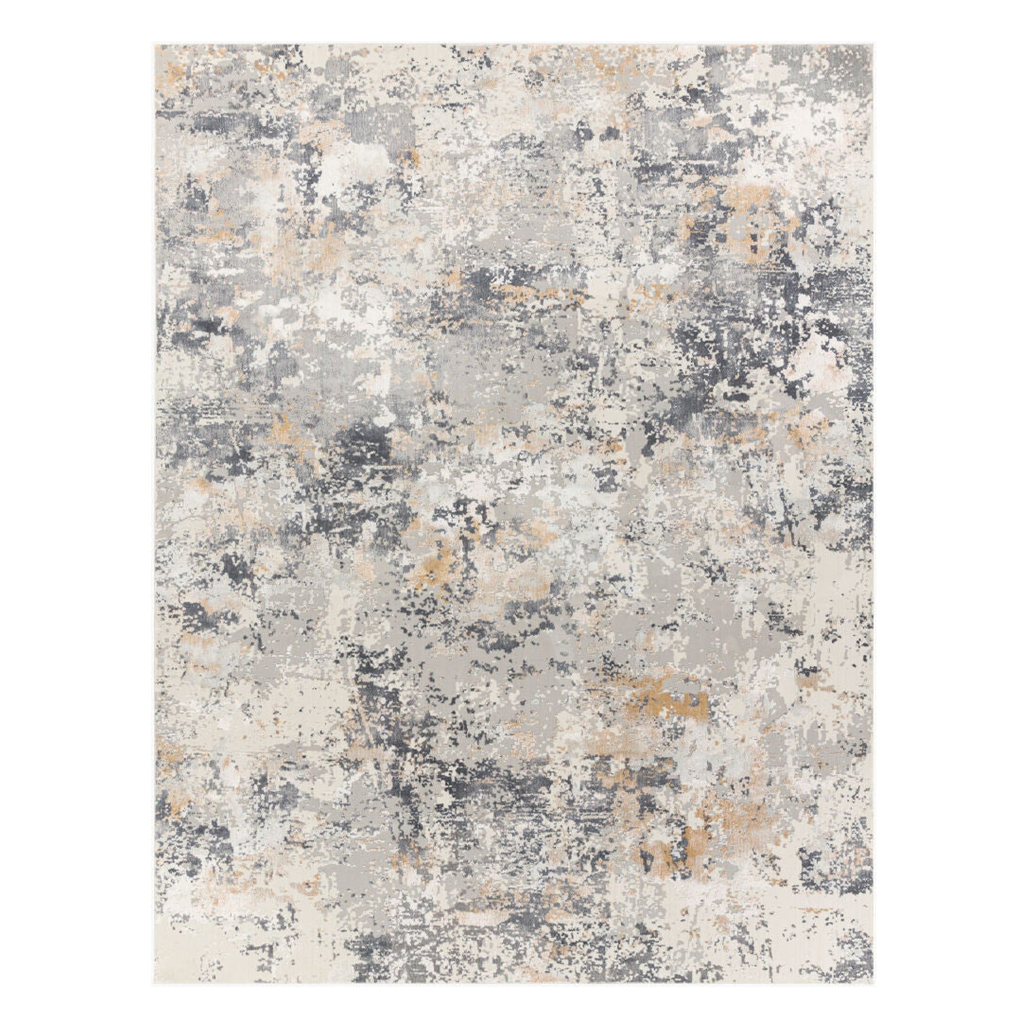 Aisha Charcoal/Mustard Machine Woven Rug AIS-2303 - 10' x 14'