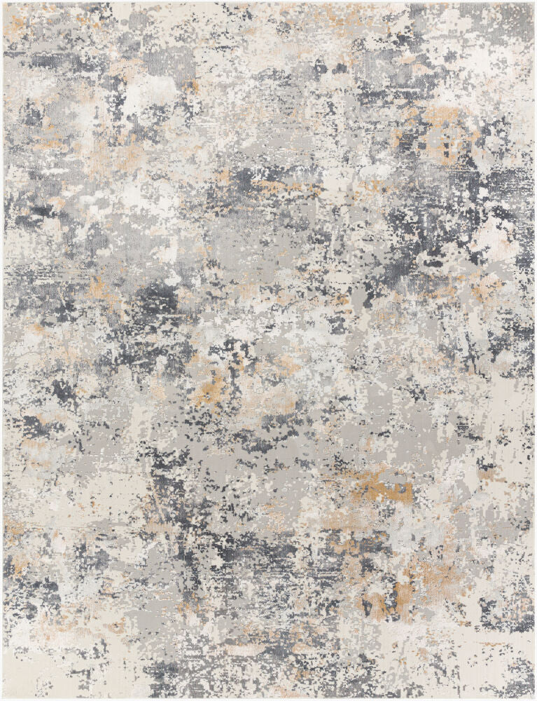 Aisha Charcoal/Mustard Machine Woven Rug AIS-2303 - 10' x 14'