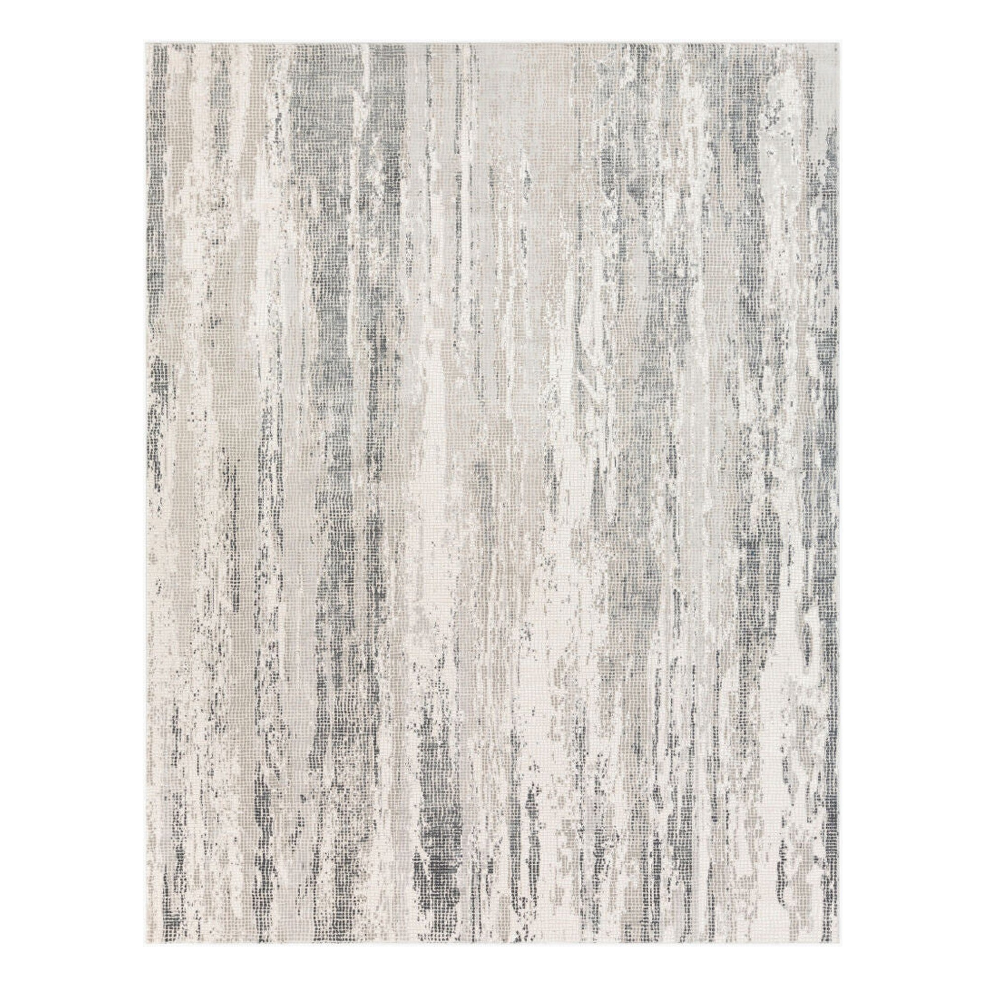 Aisha Charcoal/Off-White Machine Woven Rug - 10' x 14'