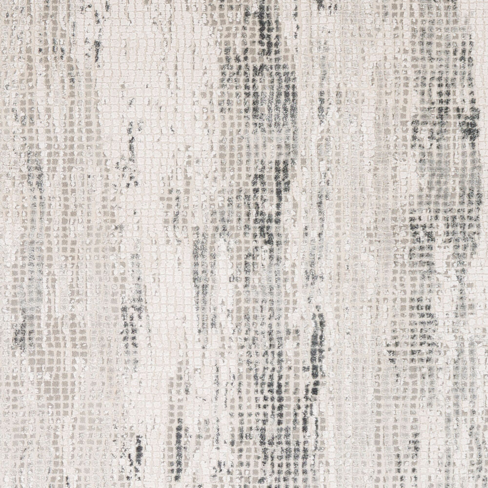 Aisha Charcoal/Off-White Machine Woven Rug - swatch
