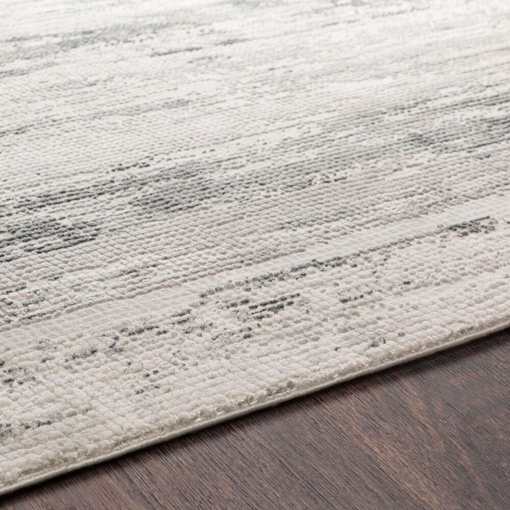 Aisha Charcoal/Off-White Machine Woven Rug - texture