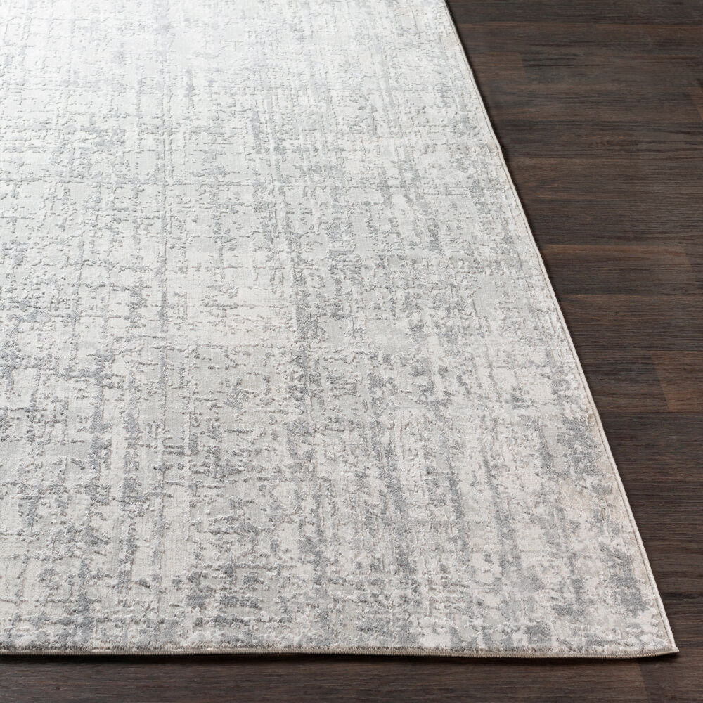 Aisha Gray/Off-White Machine Woven Rug AIS-2305 - front