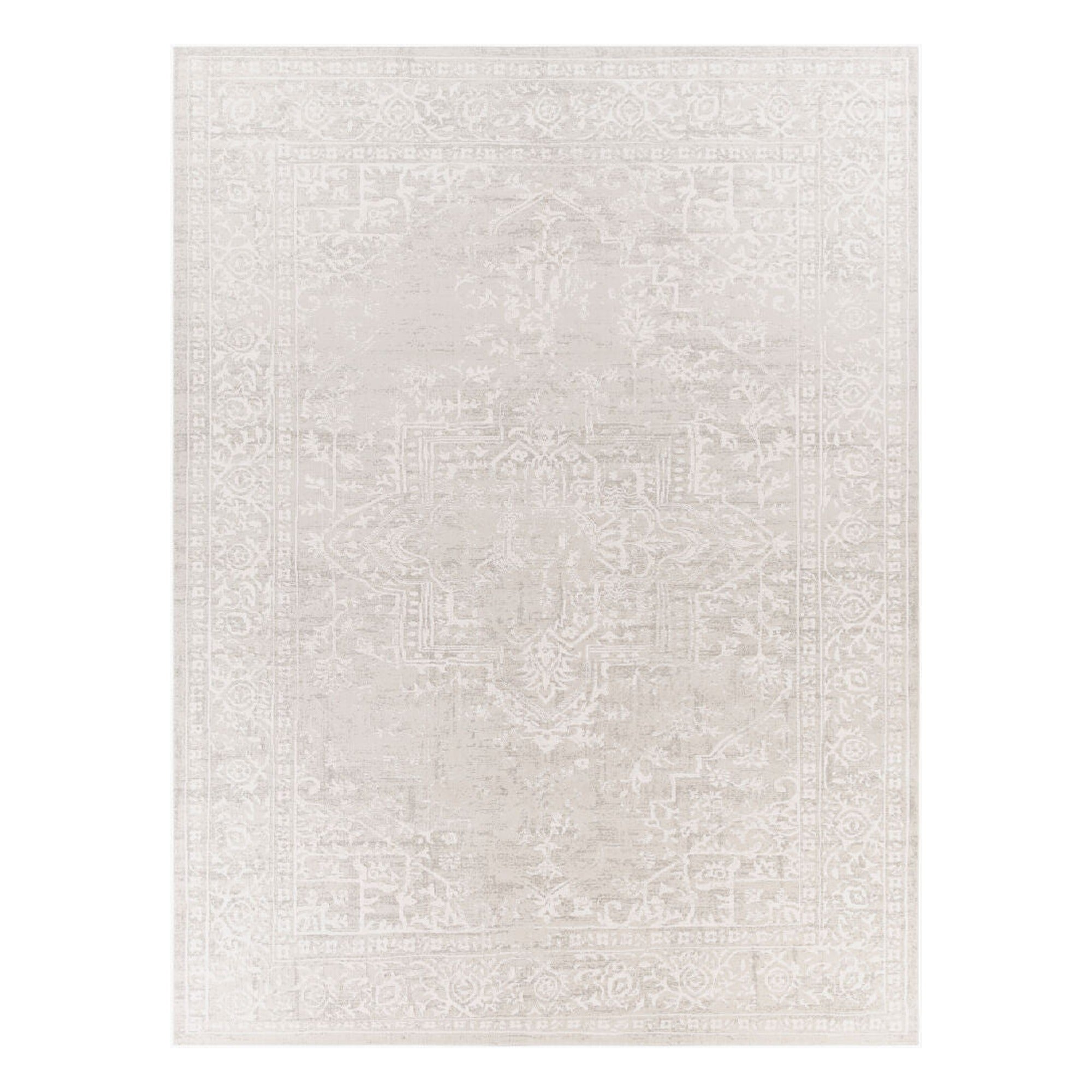 Aisha Gray/Off-White Machine Woven Rug AIS-2309 - 10' x 14'