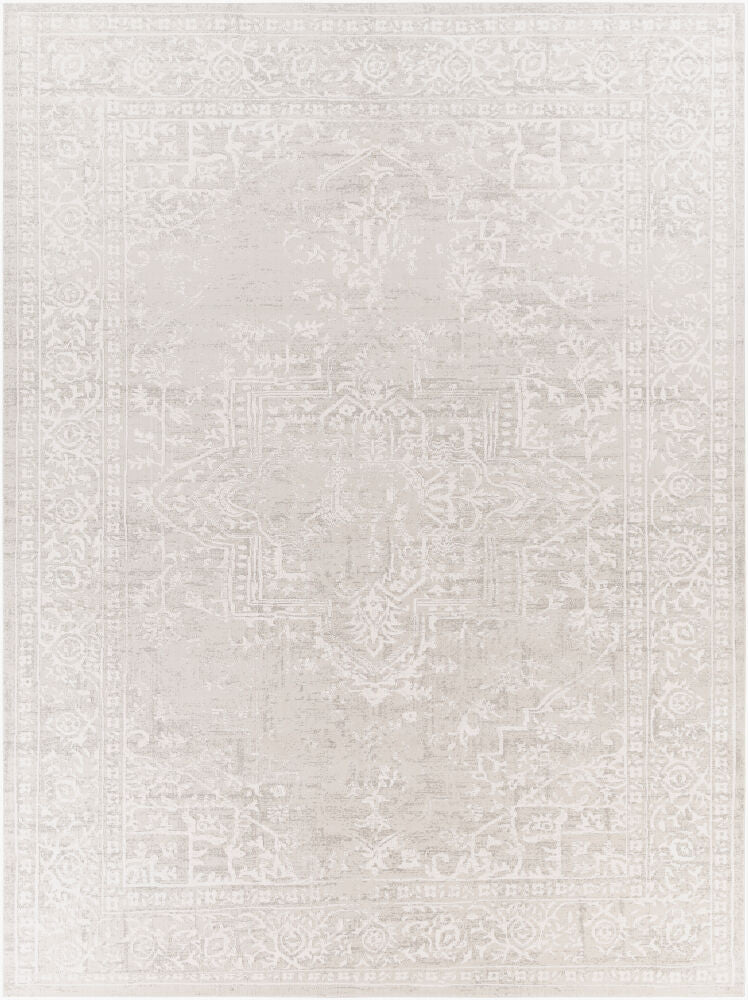 Aisha Gray/Off-White Machine Woven Rug AIS-2309 - 10' x 14'