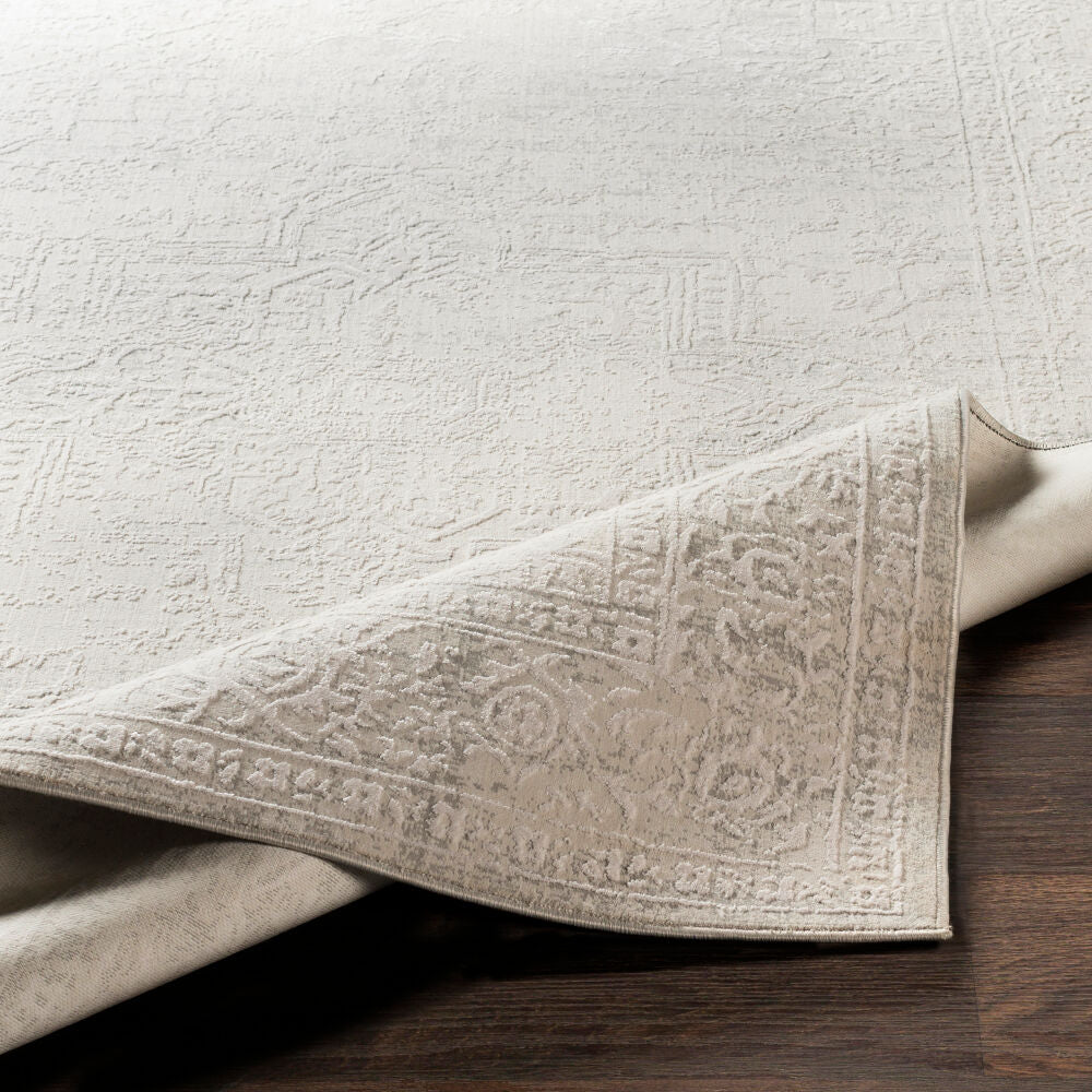 Aisha Gray/Off-White Machine Woven Rug AIS-2309 - fold