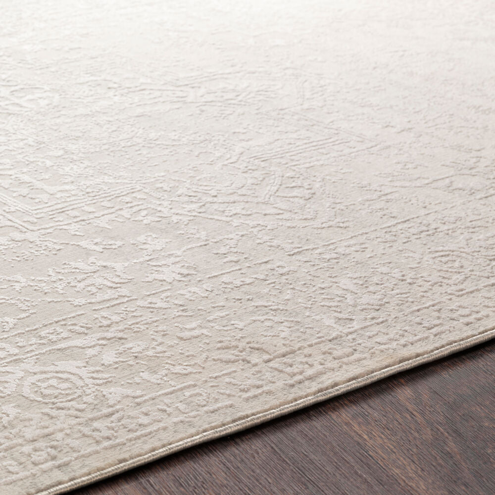 Aisha Gray/Off-White Machine Woven Rug AIS-2309 - texture