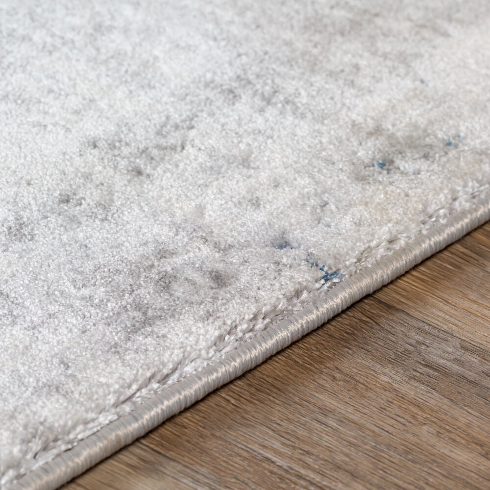 Aisha Blue/Off-White Machine Woven Rug - texture