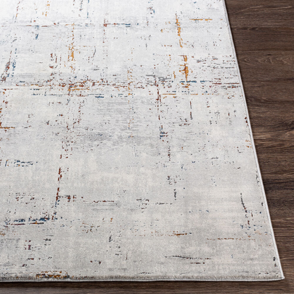 Aisha Burgandy/Off-White Machine Woven Rug - front