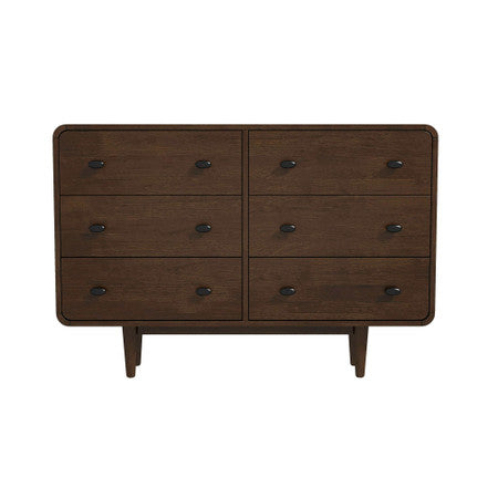 Alexa Mid Century Modern Dresser 6 Drawer - 47.2"