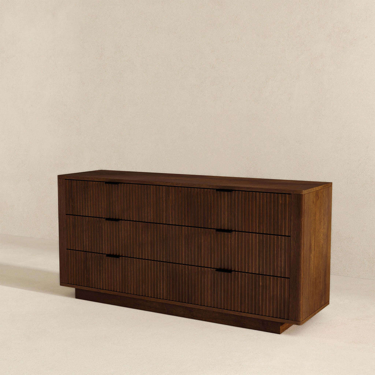 Lola Mid Century Modern Walnut Dresser With 6 Drawers| Zin Home – zinhome