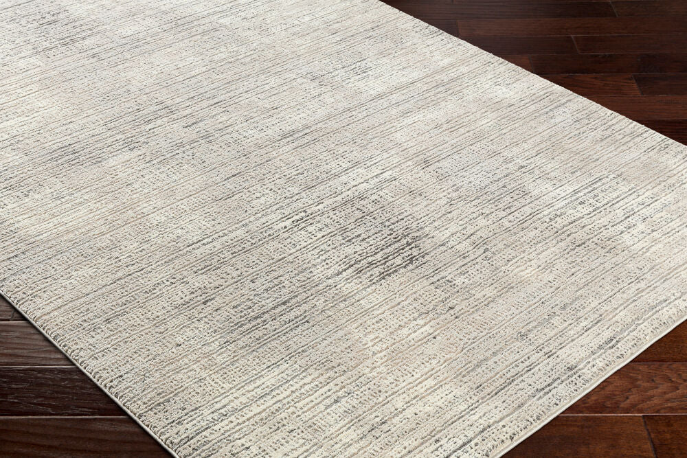 Alder Charcoal/Taupe Machine Woven Rug ALD-2309 - corner