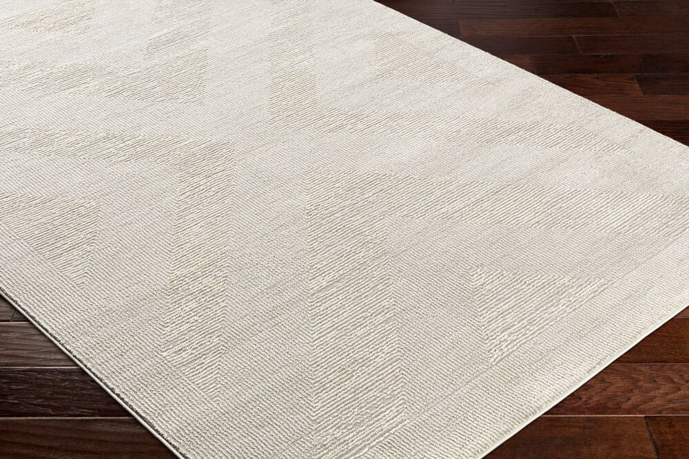 Alder Cream/Taupe Machine Woven Rug ALD-2311 - corner