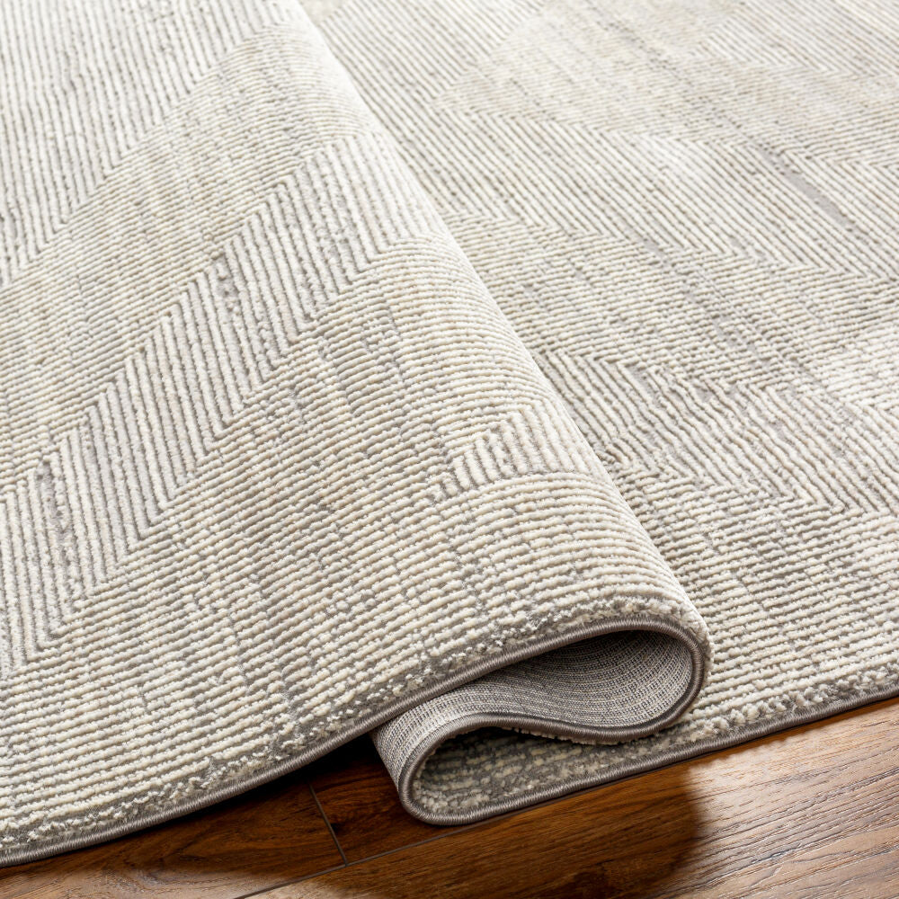 Alder Cream/Taupe Machine Woven Rug ALD-2311 - fold