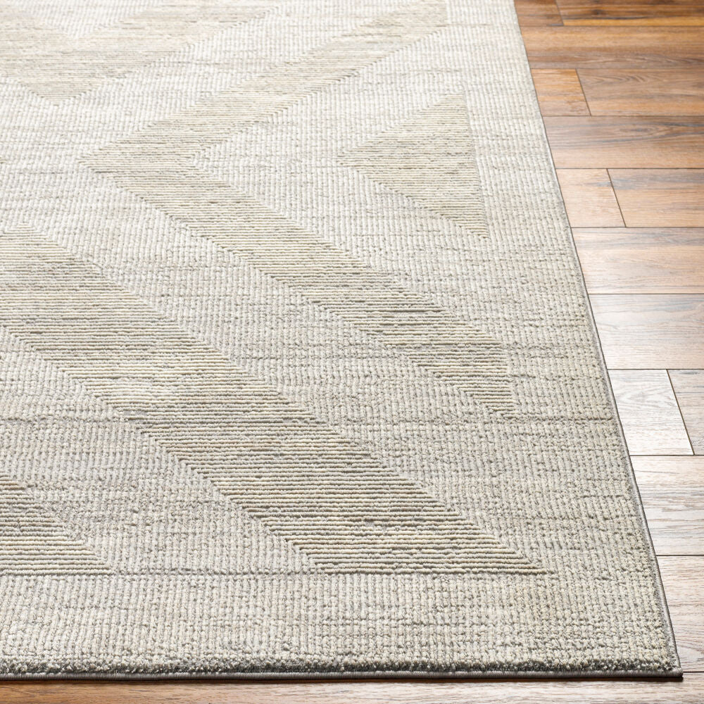 Alder Cream/Taupe Machine Woven Rug ALD-2311 - front