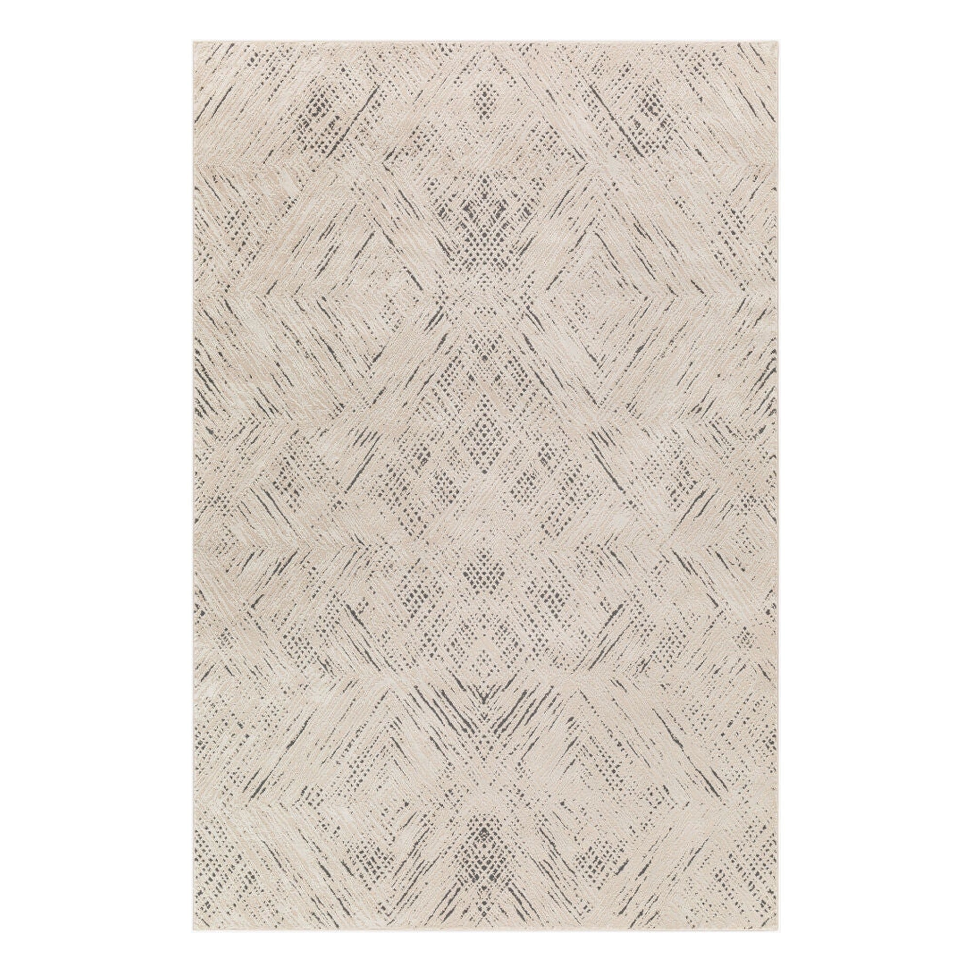 Alder Black/Taupe Machine Woven Rug - 1'11" x 3'9"