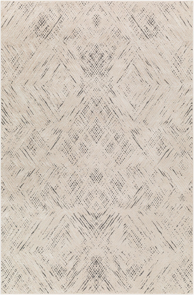 Alder Black/Taupe Machine Woven Rug - 1'11" x 3'9"