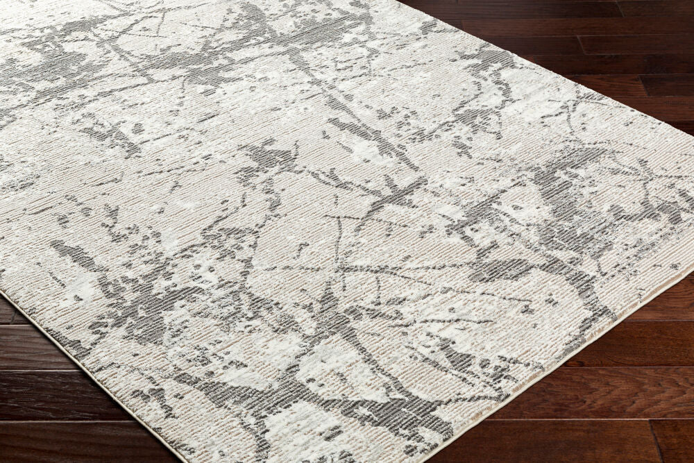 Alder Charcoal/Taupe Machine Woven Rug ALD-2314 - corner