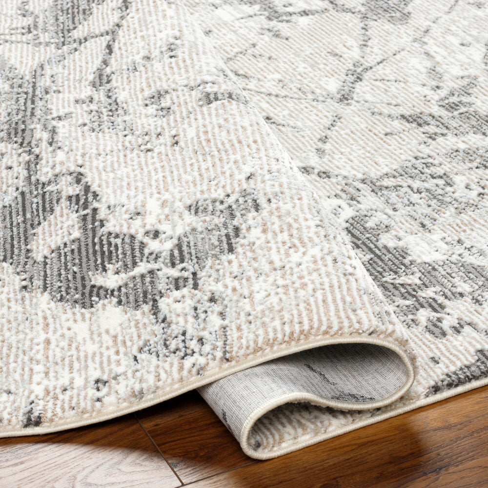 Alder Charcoal/Taupe Machine Woven Rug ALD-2314 - fold
