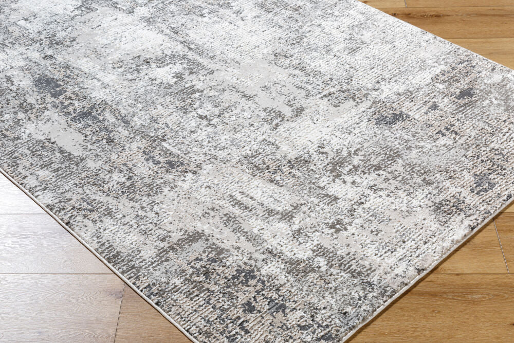 Alder Charcoal/Taupe Machine Woven Rug ALD-2319 - corner