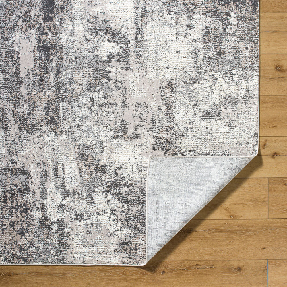 Alder Charcoal/Taupe Machine Woven Rug ALD-2319 - fold
