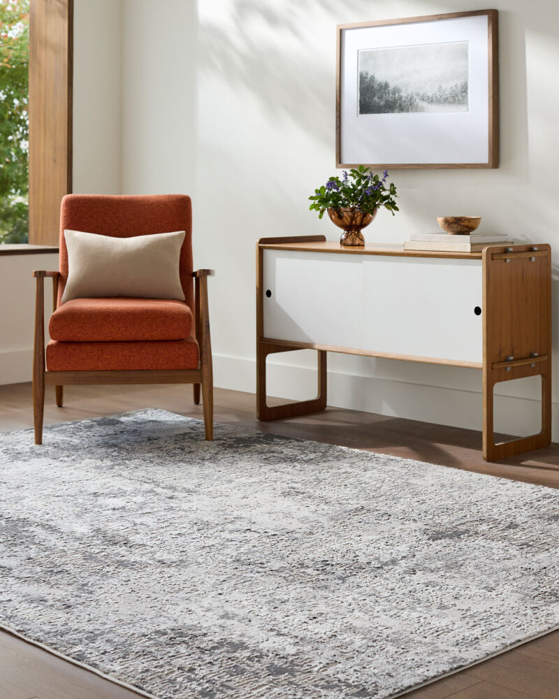 Alder Charcoal/Taupe Machine Woven Rug ALD-2319 - roomscene