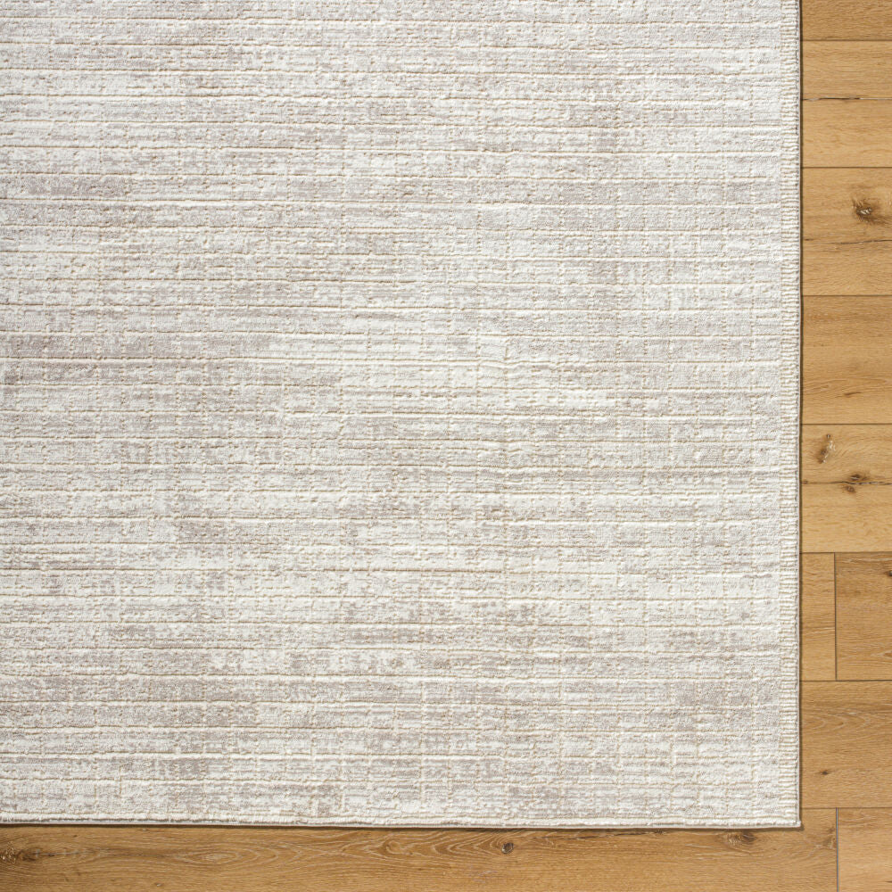 Alder Cream/Taupe Machine Woven Rug ALD-2322 - overhead