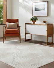 Alder Cream/Ivory Machine Woven Rug - roomscene