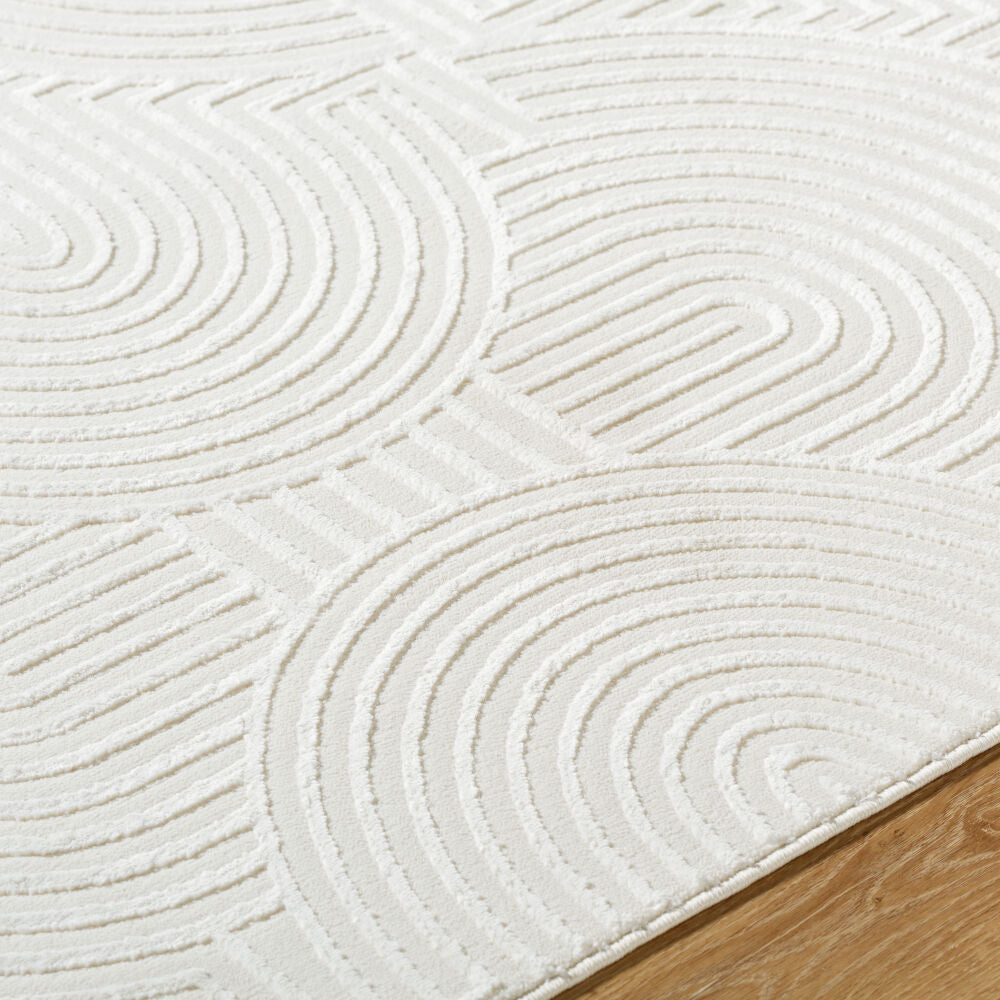 Alder Cream/Ivory Machine Woven Rug - texture