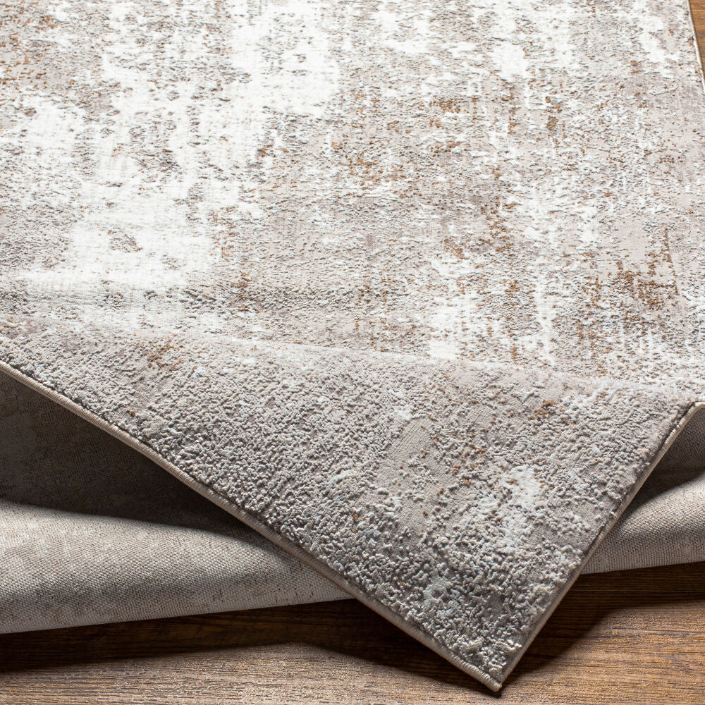 Allegro Charcoal/Tan Machine Woven Rug ALG-2304 - fold