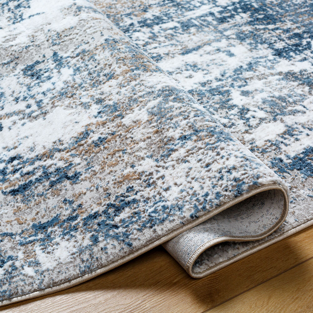 Allegro Ivory/Tan Machine Woven Rug ALG-2307 - fold