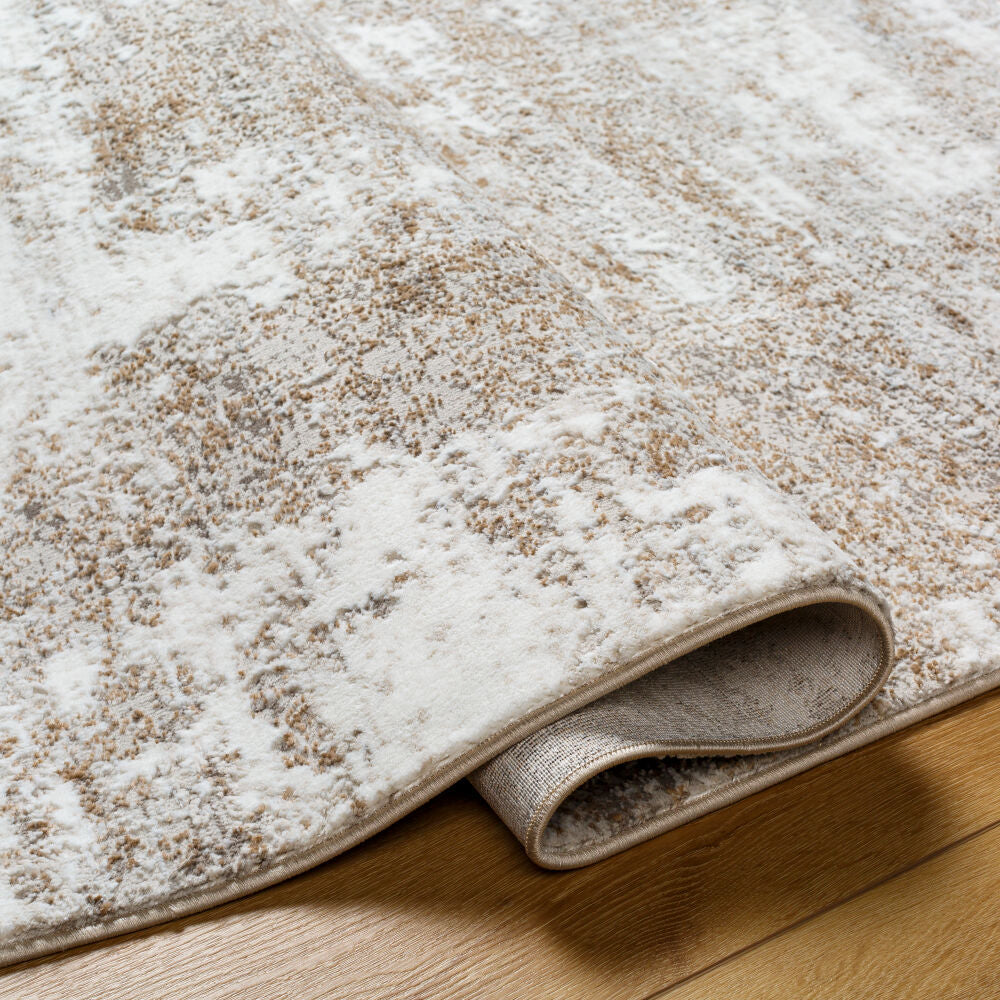 Allegro Ivory/Tan Machine Woven Rug ALG-2313 - fold