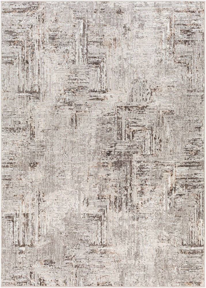 Allegro Charcoal/Tan Machine Woven Rug ALG-2321 - 5'3" x 7'