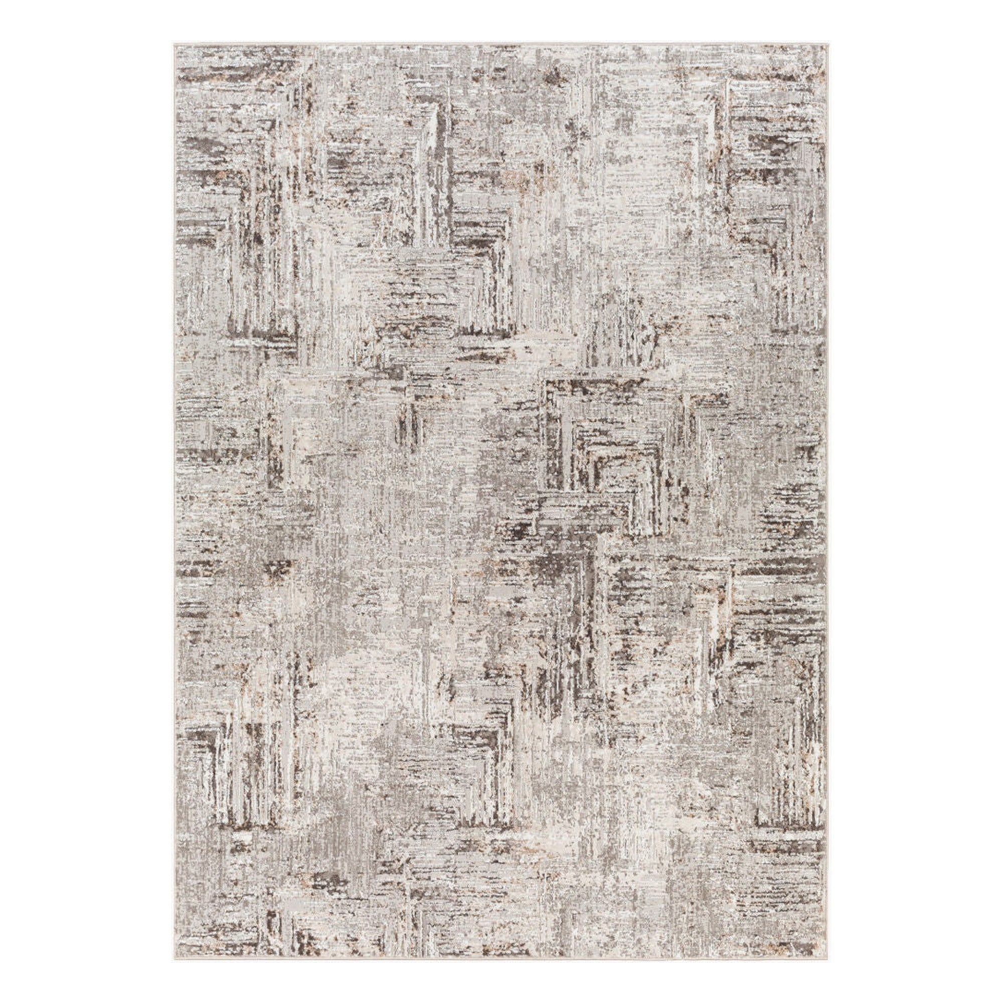 Allegro Charcoal/Tan Machine Woven Rug ALG-2321 - 5'3" x 7'