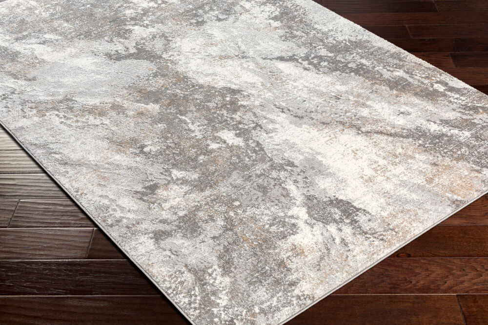 Allegro Charcoal/Tan Machine Woven Rug ALG-2336 - corner