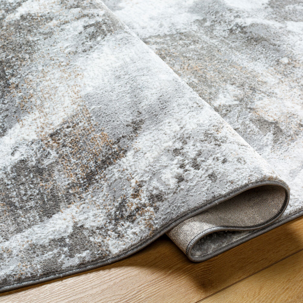 Allegro Charcoal/Tan Machine Woven Rug ALG-2336 - fold