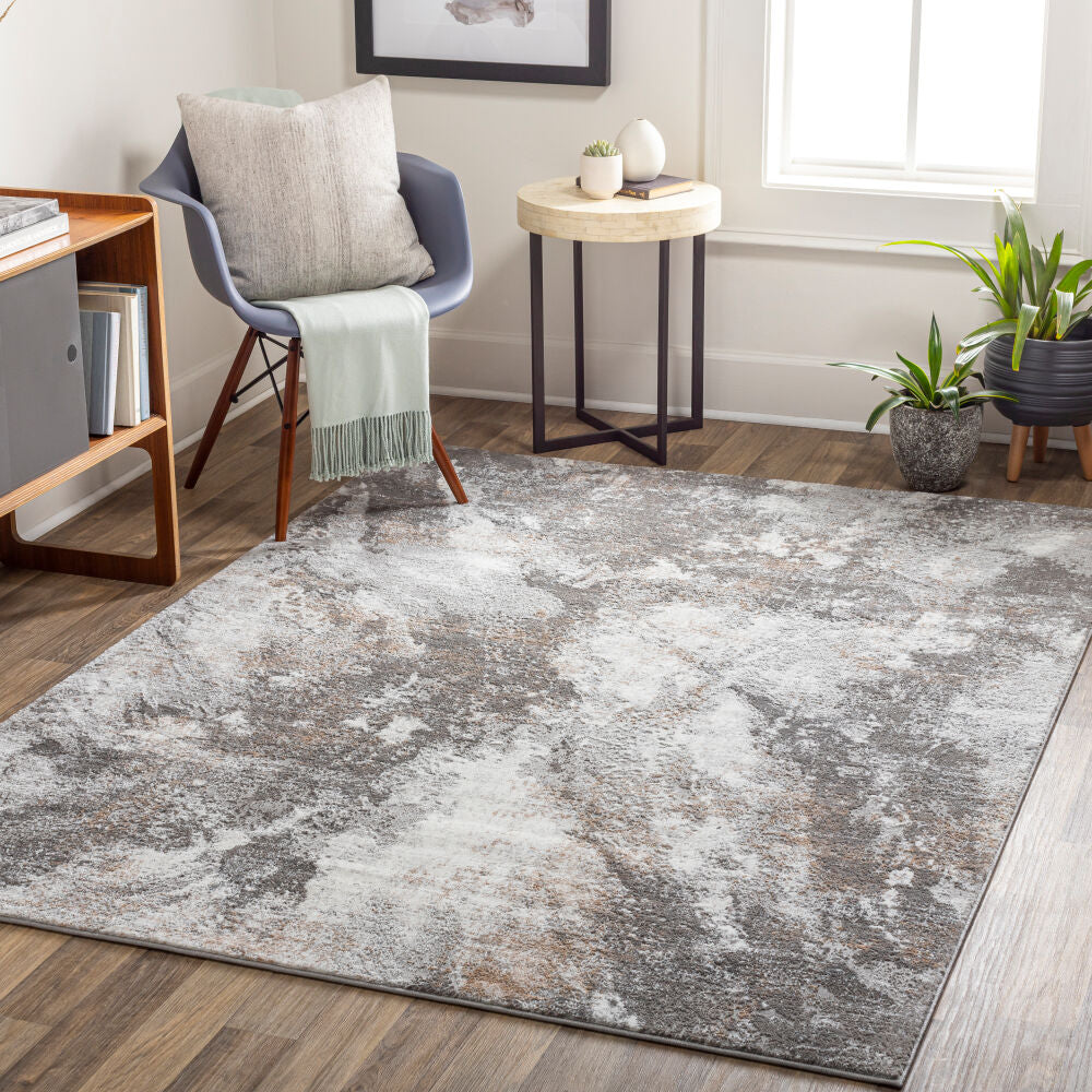 Allegro Charcoal/Tan Machine Woven Rug ALG-2336 - roomscene