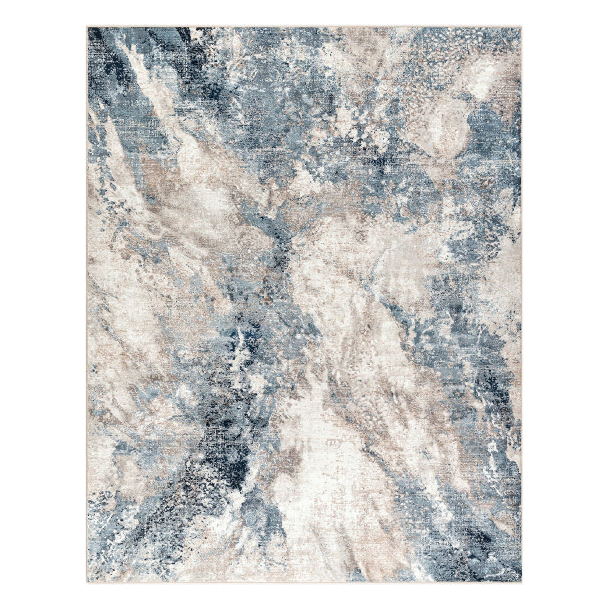 Allegro Ivory/Tan Machine Woven Rug ALG-2338 - 5'3" x 7'