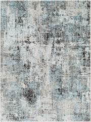 Allegro Blue/Tan Machine Woven Rug - 5'3" x 7'