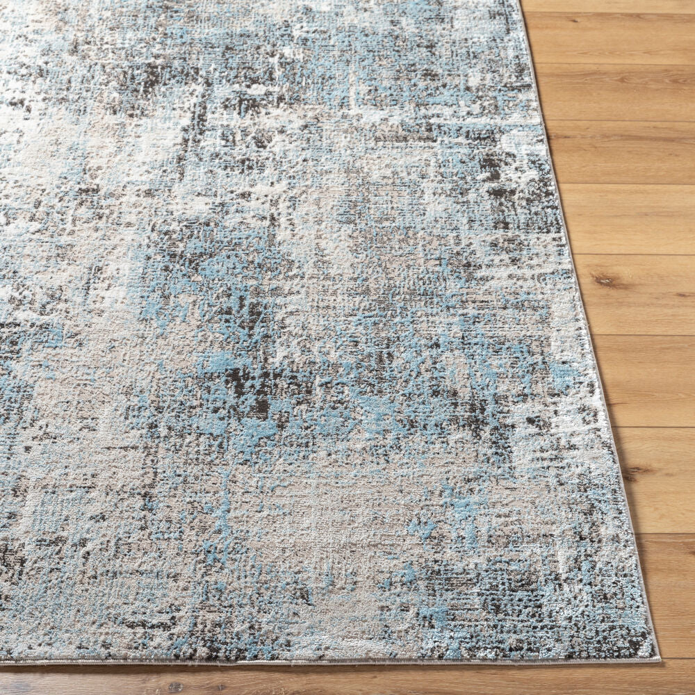 Allegro Blue/Tan Machine Woven Rug - front